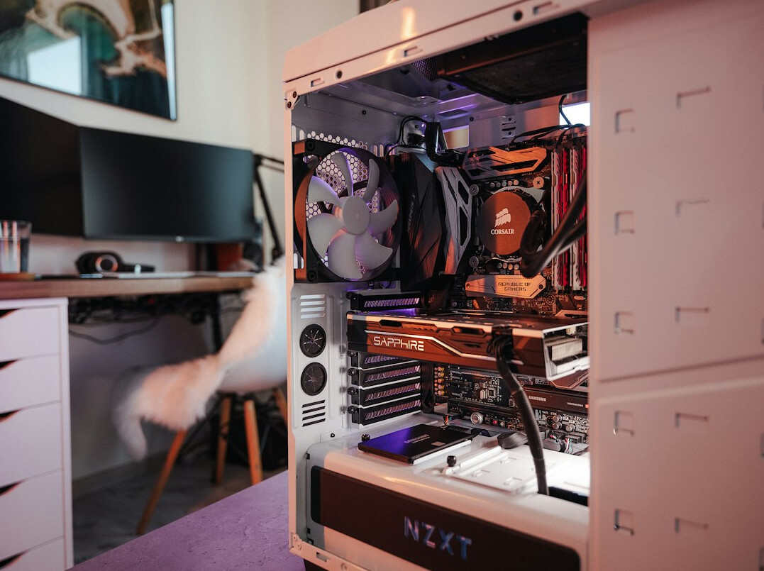 Video editing workstation with monitors